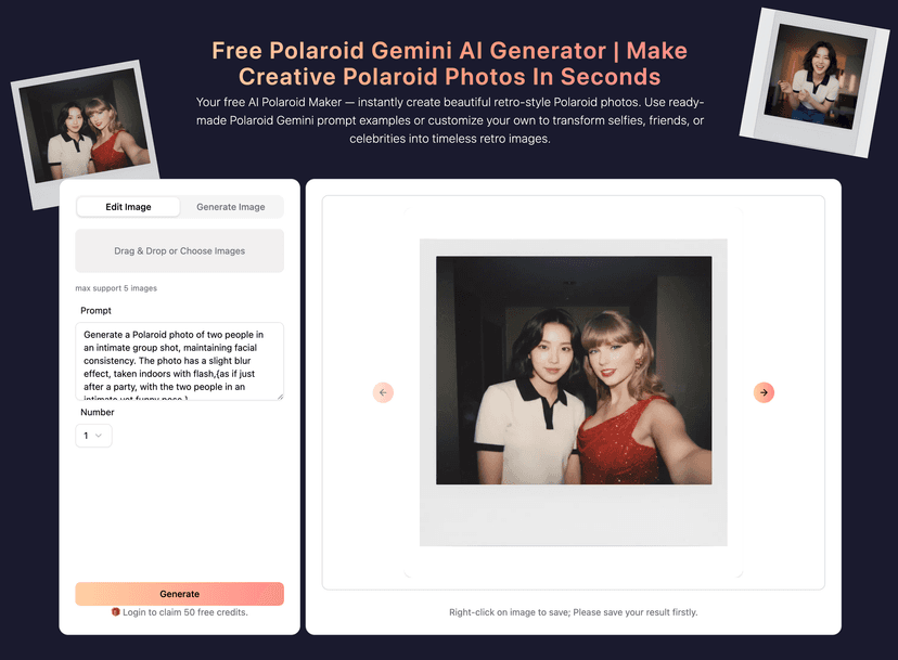 AI Polaroid Generator