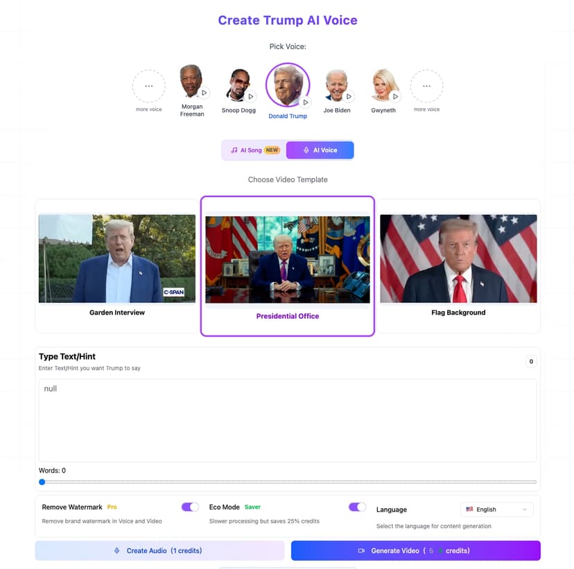 Trump AI Voice