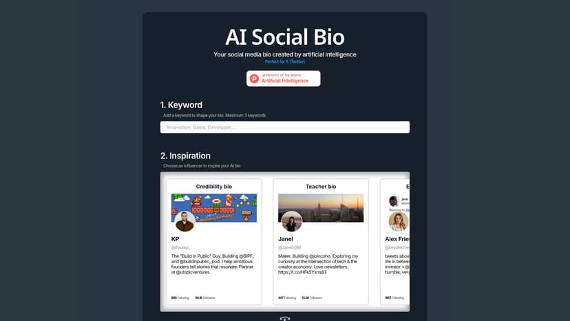 AI Social Bio