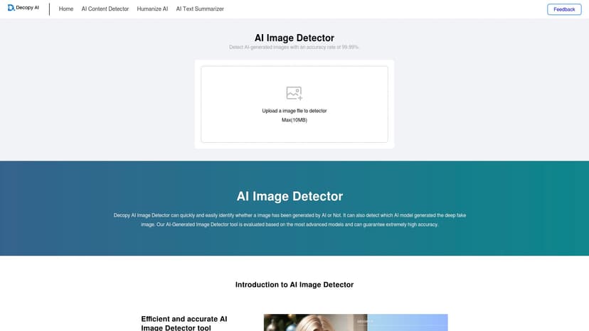 Decopy AI Image Detector