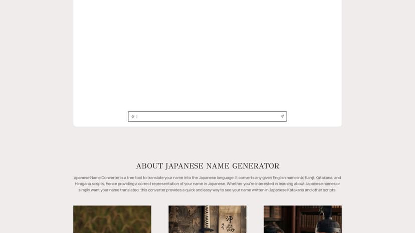 Japanese Name Generator