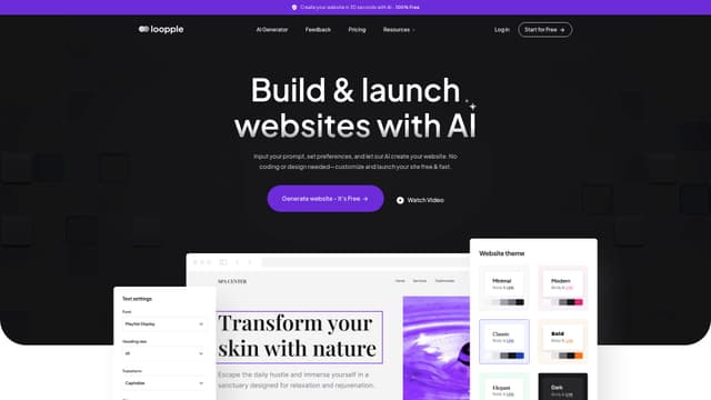 Loopple AI Website Builder