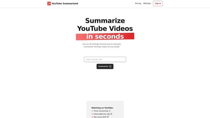 YouTube Summarized